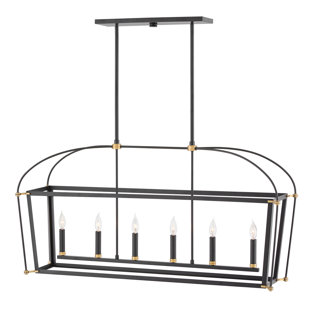 HINKLEY Selby 6 - Light Candle Style Square / Rectangle Chandelier