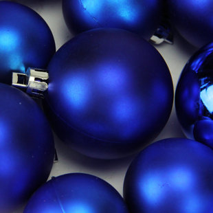 NORTHLIGHT SEASONAL 50ct Lavish Blue Shatterproof 2-Finish Christmas Ball Ornaments