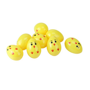 NORTHLIGHT SEASONAL Pack of 8 Yellow and Red Chick Easter Egg Decors 2.5"