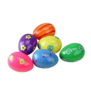 NORTHLIGHT SEASONAL Pack of 6 Vibrantly Colored Springtime Easter Eggs 3.25"