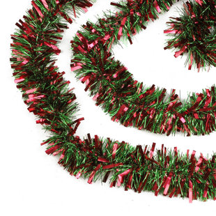 NORTHLIGHT SEASONAL 50' x 3" Red and Green Wide Cut 6-Ply Artificial Christmas Garland - Unlit