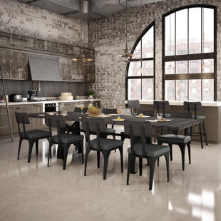 17 STORIES Everly 11 - Piece Extendable Birch Trestle Dining Set
