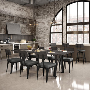 17 STORIES Everly 9 - Piece Birch Trestle Dining Set