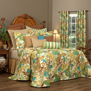 ADAMSTOWN AT HOME Brunswick Modern & Contemporary Cotton Floral Bedspread