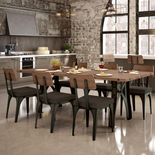 17 STORIES Everly 7 - Piece Birch Trestle Dining Set