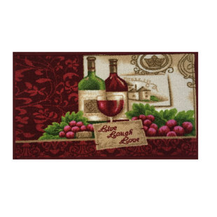 FLEUR DE LIS LIVING Sullivan Wine and Champagne Kitchen Mat