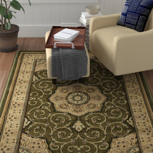 LARK MANOR Teppich Francesca in Grün/Beige