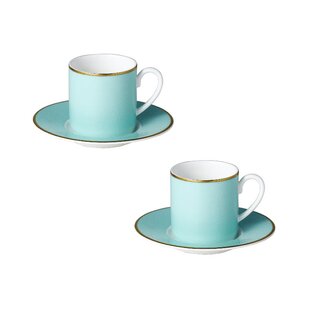 TWIG NEW YORK Charlotte Bone China Espresso Cup and Saucer (Set of 2)