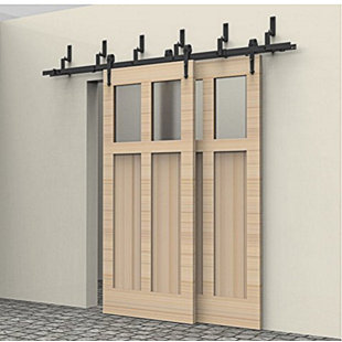 VANCLEEF Arrow Z Bracket Bypass Track Barn Door Hardware Kit