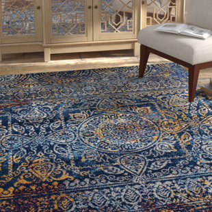 BUNGALOW ROSE Penson Transitional Henna Durable Performance Area Rug