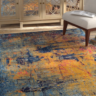 WILLISTON FORGE Felan Abstract Durable Performance Indoor Area Rug