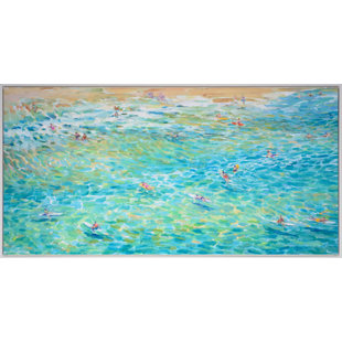 RFA DECOR Lawrence Behunek Surf Framed On Canvas by Lawrence Behunek Print