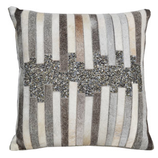 CLOUD9 DESIGN Pelle Appliqued Linen Throw Pillow