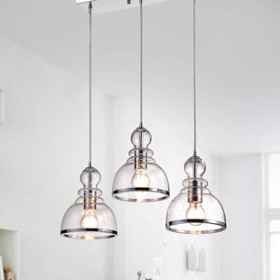 WADE LOGAN® Odeza 3 - Light Chrome Kitchen Island Pendant