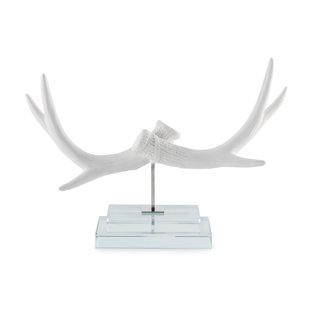 MUD PIE™ Lodge Resin Antler Short Double Figurine
