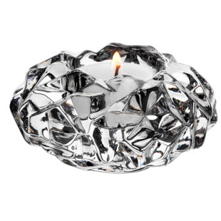 ORREFORS Carat 2'' H Crystal Tabletop Votive Holder