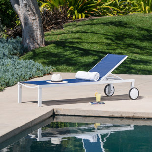 ORREN ELLIS Jorge Outdoor Metal Chaise Lounge