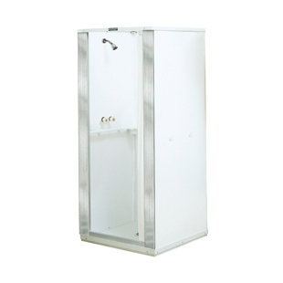 E.L. MUSTEE & SON Durastall W 75'' H Framed Square Shower Enclosure