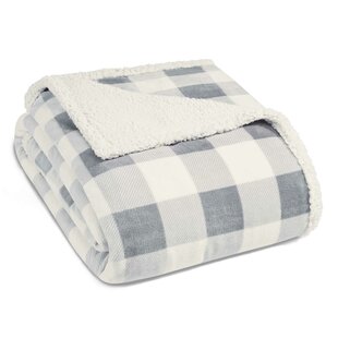 Eddie Bauer Plush Plaid Sherpa Blanket