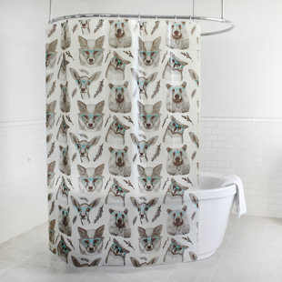 MILLWOOD PINES Surya Animal Print Shower Curtain
