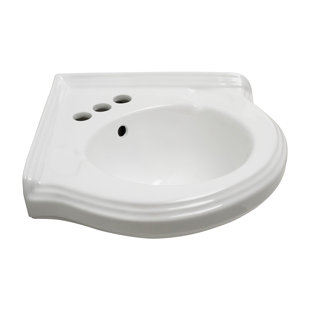 The Renovators Supply Inc. White Porcelain Specialty Bathroom Sink with Overflow