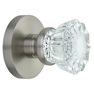 KNOXX HARDWARE Crystal Double Dummy Door Knob with Round Rosette