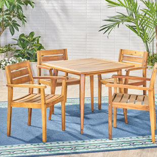 CORRIGAN STUDIO® Ruley 4 - Person Square Outdoor Dining Set