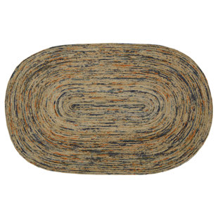 BAKERO Oval Roberta Abstract Hand Woven Area Rug