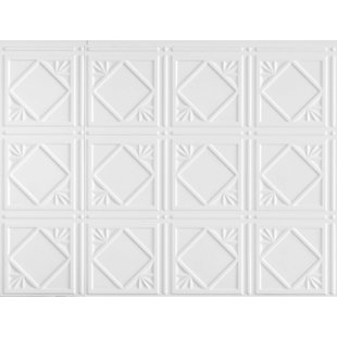 INNOVERA DECOR BY PALRAM Artnouvo 18.5" x 24.3" Vinyl Wall Paneling in White