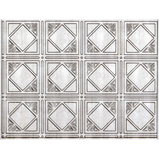 INNOVERA DECOR BY PALRAM Artnouvo 18.5" x 24.3" Vinyl Wall Paneling in Silver