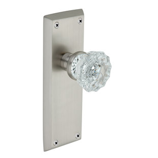 KNOXX HARDWARE Crystal Double Dummy Door Knob with Colonial Rosette
