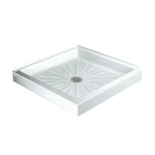 E.L. MUSTEE & SON Durabase 34'' W 34'' D Square Double Shower Base