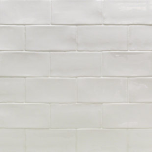 BOND TILE Barcelona 3x6 Blanco Polished Ceramic Subway Wall Tile (5.38 Sq. Ft. / Case)