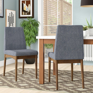 MERCURY ROW® Vogelsang Unfinished Fabric Solid Back Dining Chair (Set of 2)
