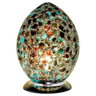 HOUSE ADDITIONS Mosaic Glass Egg 30cm Novelty Lamp