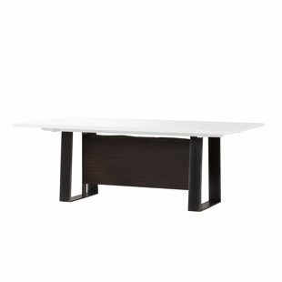 SONDER LIVING Jordan Solid Wood Top Metal Base Dining Table