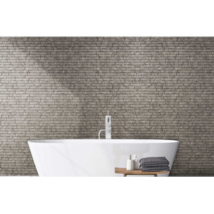INNOVERA DECOR BY PALRAM Ledge Stone 24" x 24" PVC Wall Paneling in Portland Cement