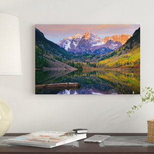 EAST URBAN HOME Maroon Bells Peaks Reflected in Maroon Lake, Snowmass Wilderness, Colorado by Tim Fitzharris - Print
