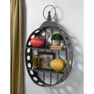 DESIGN TOSCANO Wall Pocket Watch Metal Curio Wall Shelf
