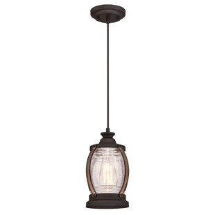BREAKWATER BAY Ginsburg 1 - Light Orb/Barnwood Single Pendant