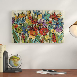 WINSTON PORTER 'Confetti Floral I' Print on Wrapped Canvas