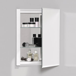 ROBERN R3 Series Recessed or Surface Mount Frameless Medicine Cabinet with 3 Adjustable Shelves