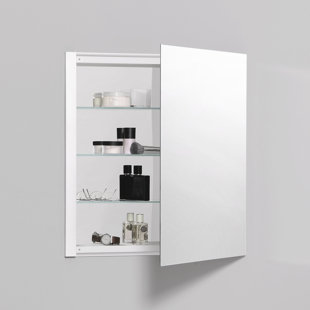 ROBERN R3 Series Recessed or Surface Mount Frameless Medicine Cabinet with 3 Adjustable Shelves