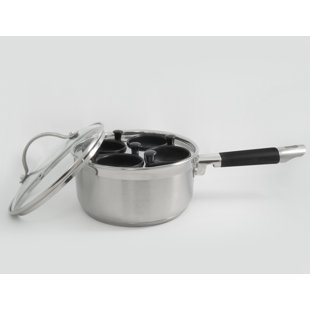 Cook Pro 4 Cup Non Stick Stainless Steel Egg Poacher