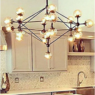 BRAYDEN STUDIO® Lehto 15 - Light Dimmable Sputnik Modern Linear Chandelier