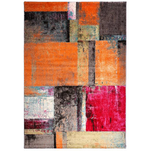 EBERN DESIGNS Lombardy Carpet Tufted Orange Rug