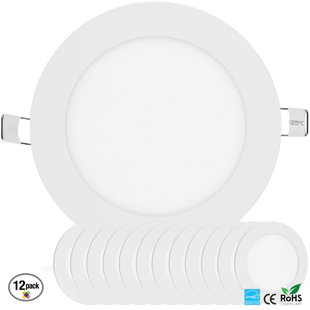 LEEKI 6'' LED Canless Recessed Lighting Kit (Set of 12)
