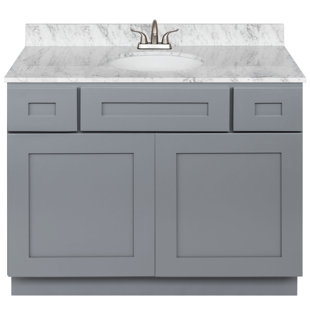 WINSTON PORTER Ston Easton 43'' Free Standing Single Bathroom Vanity with Granite Top