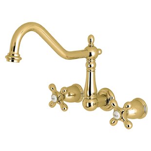 Kingston Brass Heritage Two-Handle 3-Hole Wall Mount Roman Tub Faucet