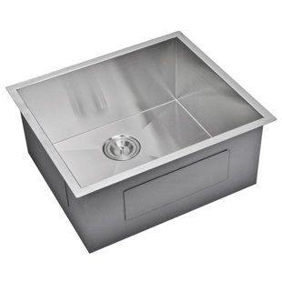 DCOR DESIGN 23'' L Undermount Single Bowl Stainless Steel Kitchen Sink
